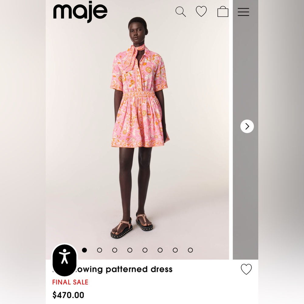 Maje Floral Pink Dress